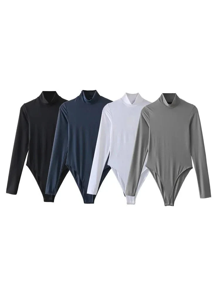 Long Sleeve Bodysuit - Turtleneck Collar - Image 2