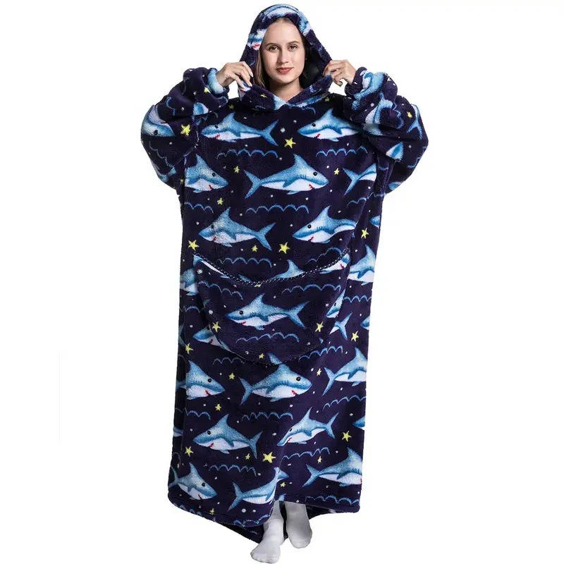 Long Wearable Blanket Hoodie - Image 9