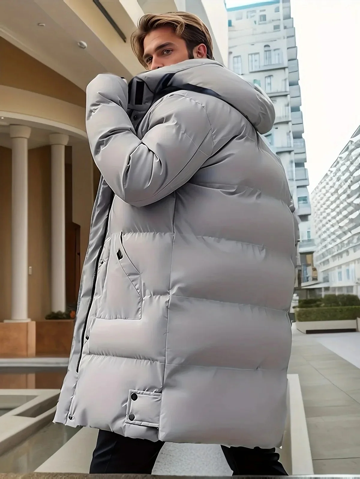 Long Winter Jacket for Men - Waterproof and Warm - Image 3