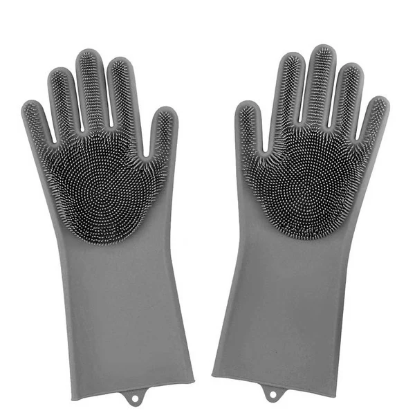 Magic Silicone Dishwashing Gloves - Reusable Cleaning Gloves - Image 3