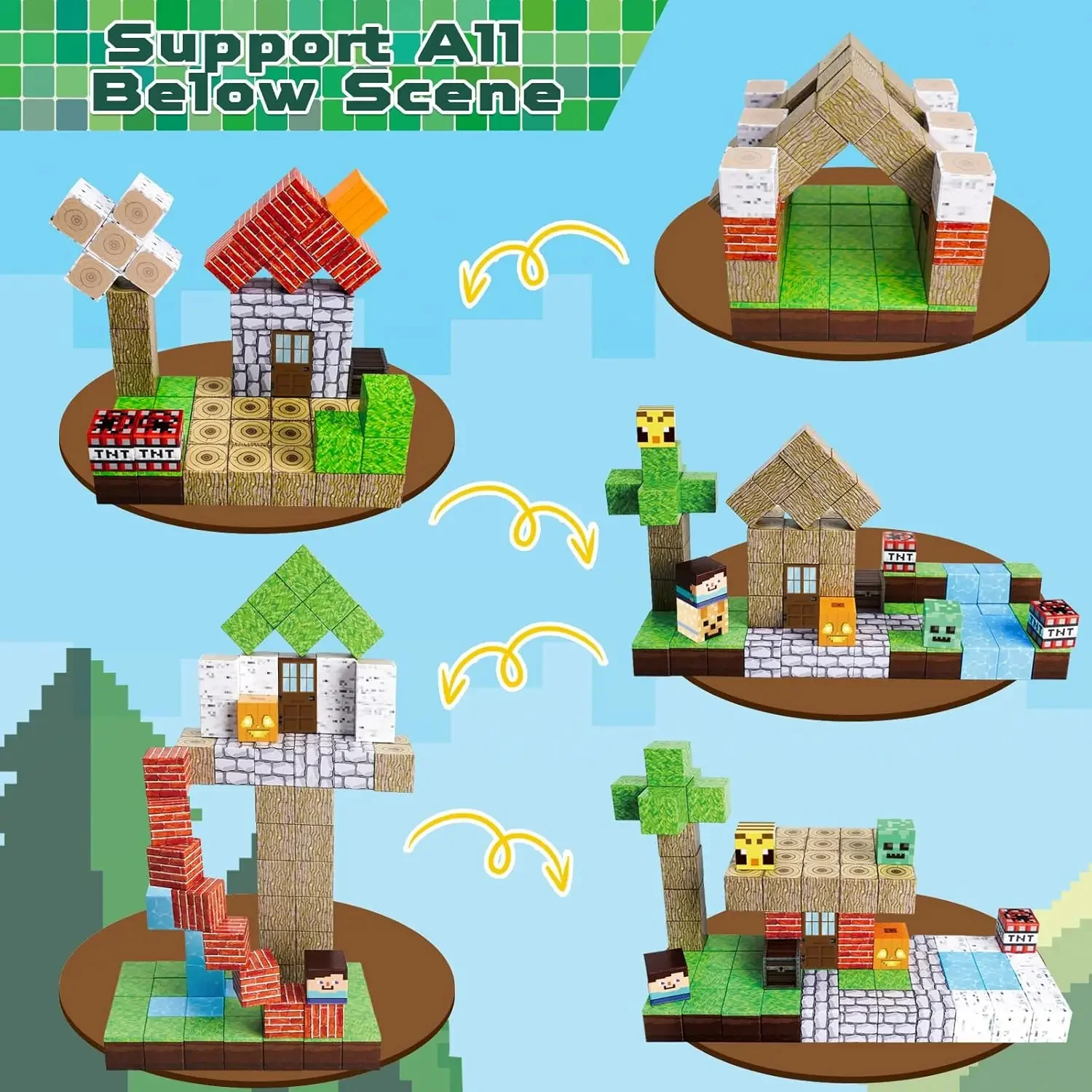 Magnetic Building Blocks | 100-Piece STEM Toy Set - Image 5