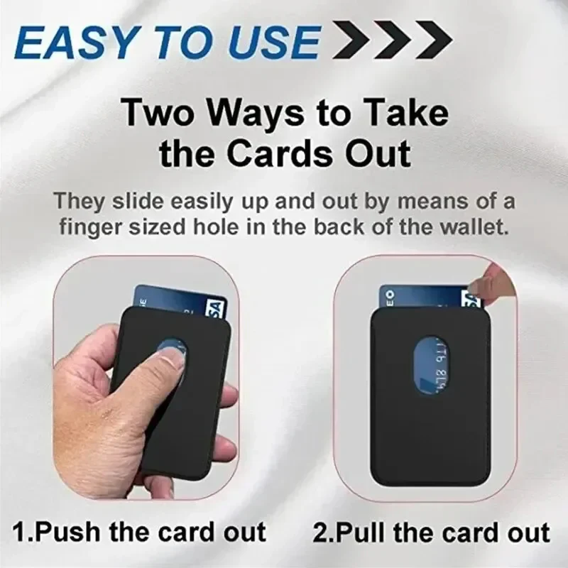 Magnetic Leather Card Holder Wallet for iPhone - Image 2