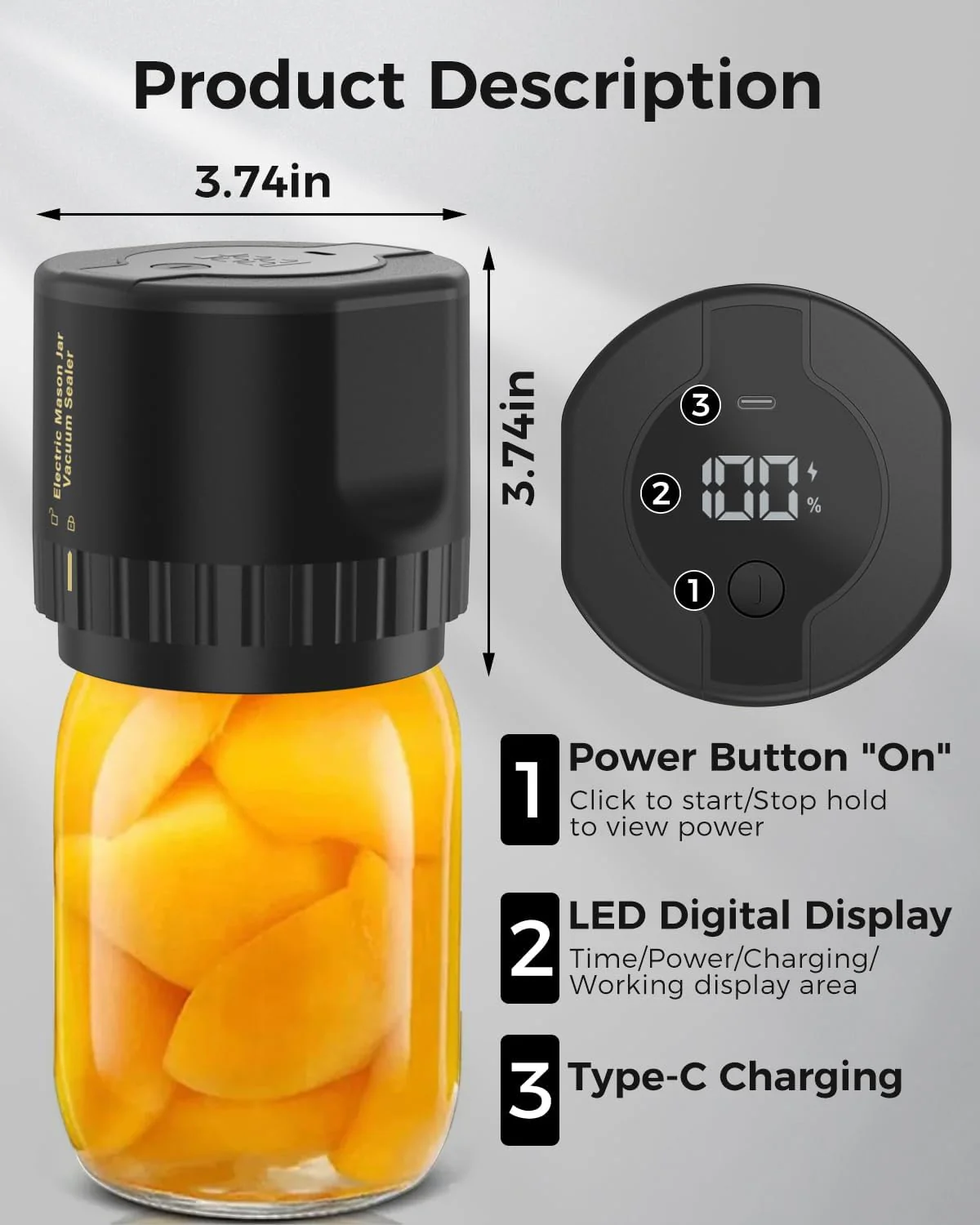 Mason Jar Electric Vacuum Sealer Kit - Image 2