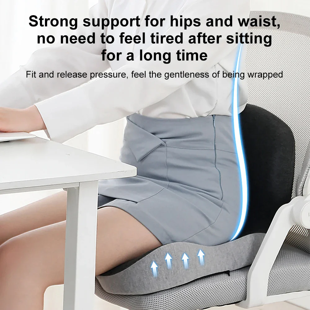 Memory Foam Lumbar Pillow Seat Cushion - Image 6