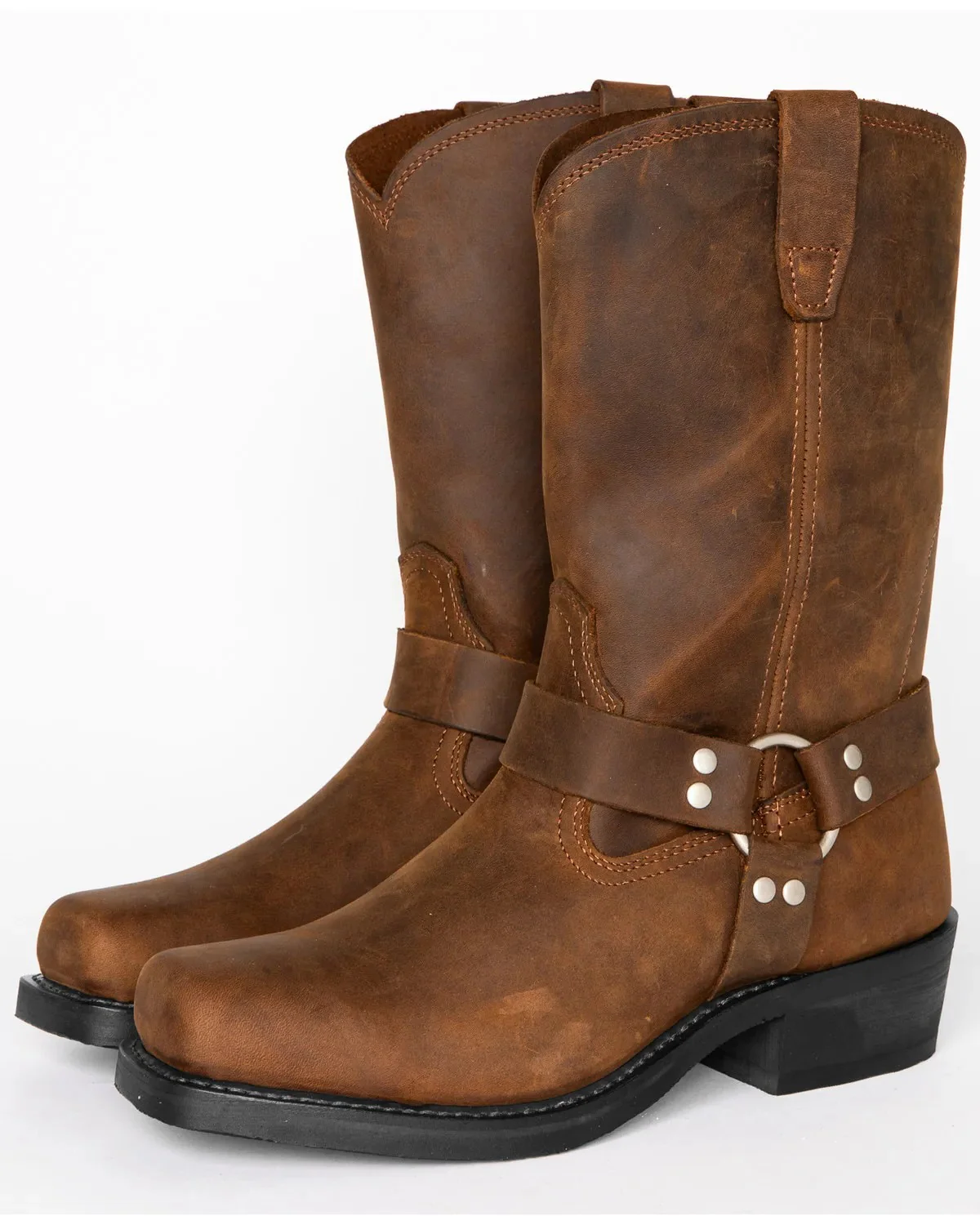 Men's Black Harness Boot - 11 Inch Tall - Image 5