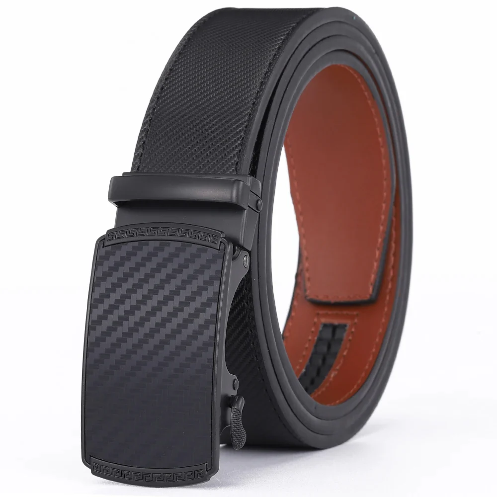 Men's Leather Belt with Automatic Buckle - Image 5