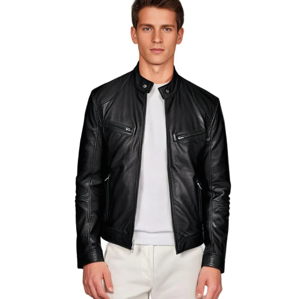 Men's leather jacket - Image 7