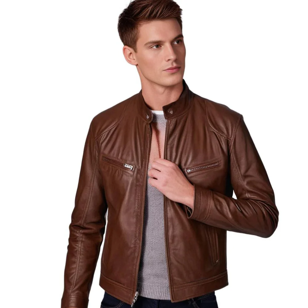 Men's leather jacket - Image 9