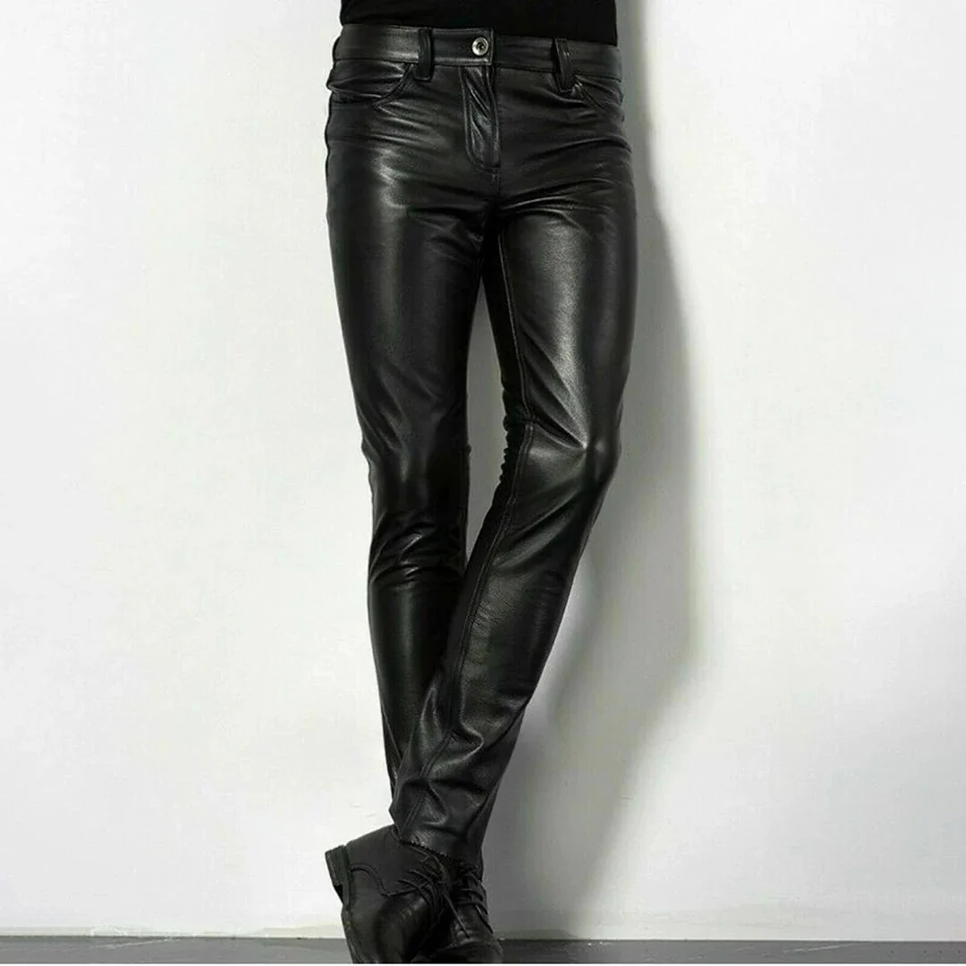 Men's Leather Jeans - Image 2