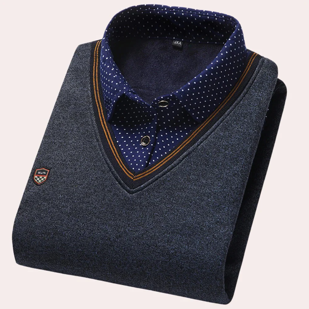 Men's Shirt Collar Sweater - Image 5