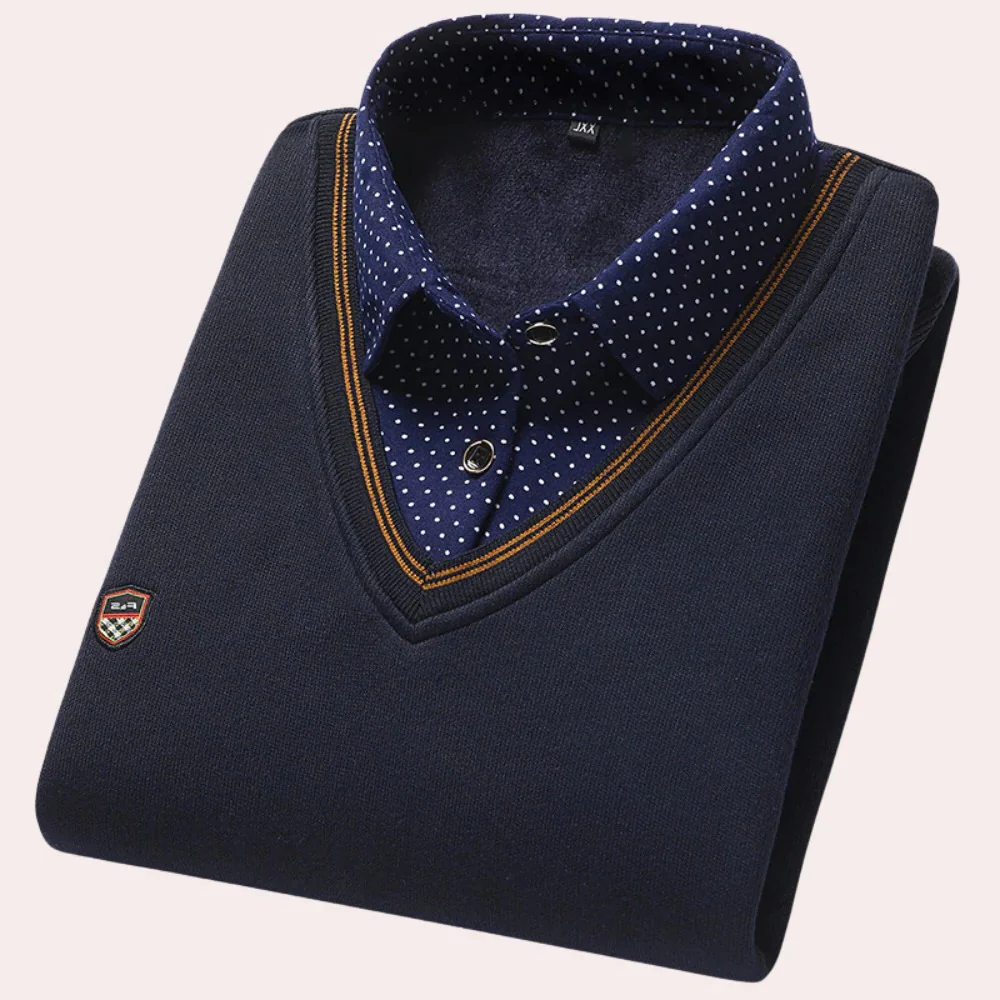 Men's Shirt Collar Sweater - Image 7