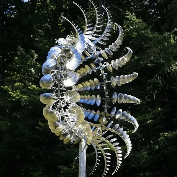 Metal Garden Windmill - Dual Motion Decorative Wind Spinner for Unique Garden Decor & Perfect Gift - Image 2
