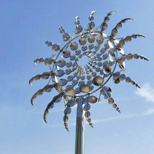 Metal Garden Windmill - Dual Motion Decorative Wind Spinner for Unique Garden Decor & Perfect Gift - Image 3