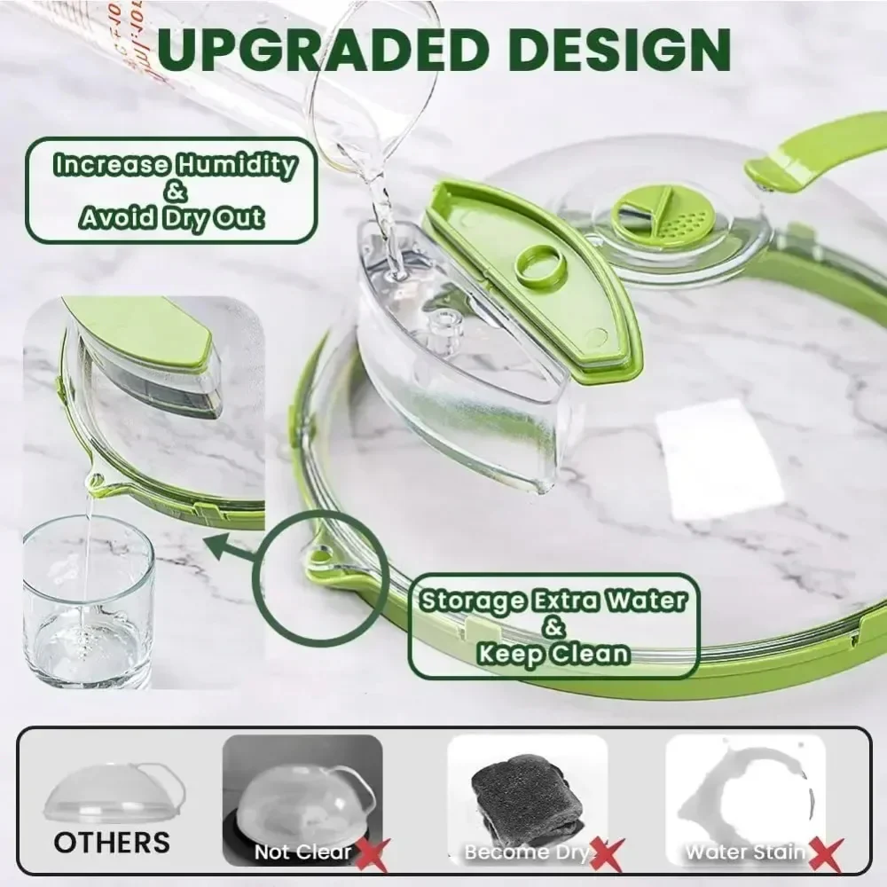 Microwave Food Cover with Water Steamer - Image 4