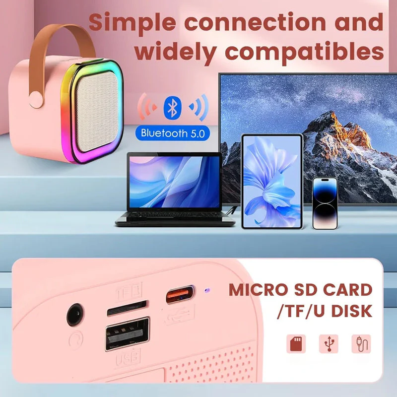 Mini Karaoke Machine With Wireless Microphone - Image 4