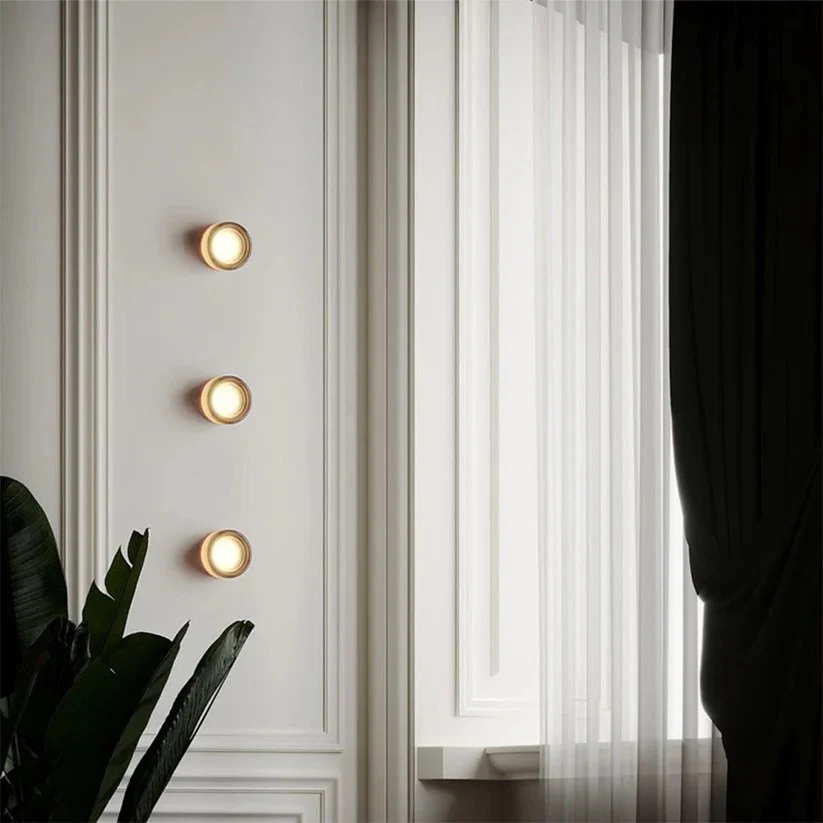 Modern Dimple Glass LED Wall Sconce - Image 4
