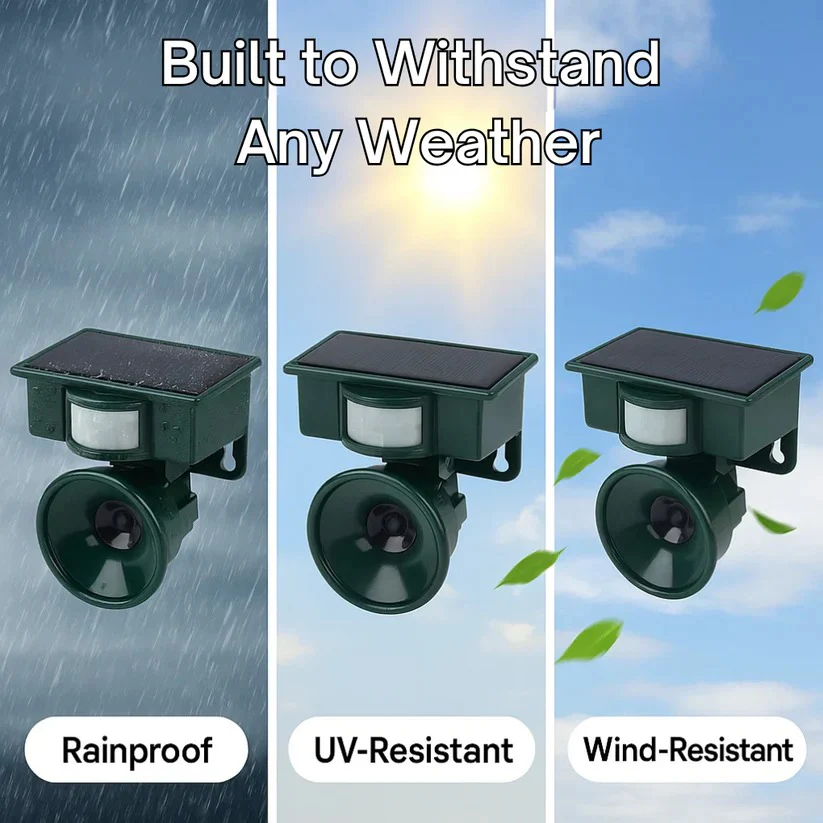 Motion Sensor Bird Deterrent for Crows: Ideal Pigeon Repeller with Sound Scarer - Image 6