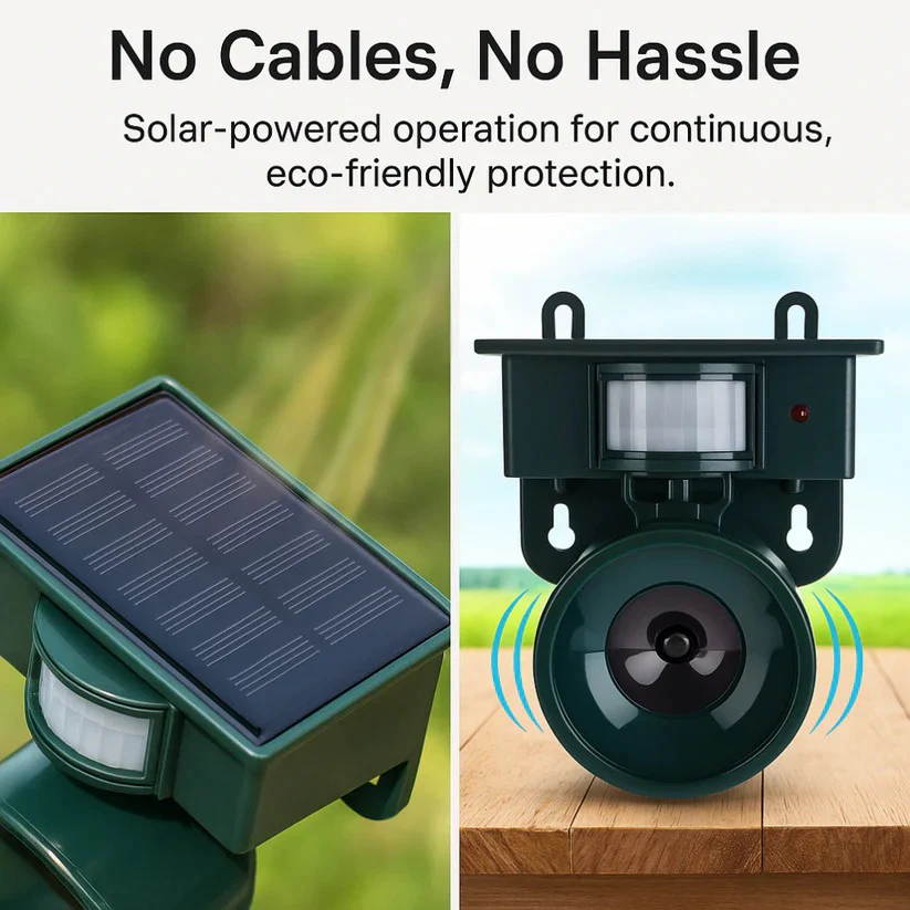 Motion Sensor Bird Deterrent for Crows: Ideal Pigeon Repeller with Sound Scarer - Image 7