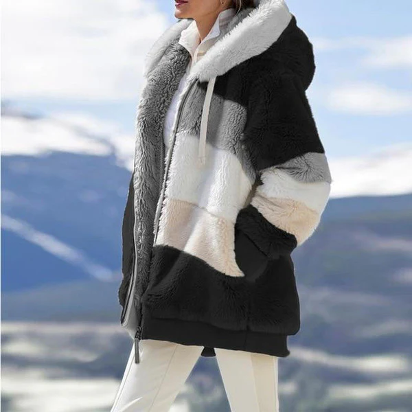 Multicolored Hooded Coat - Image 3
