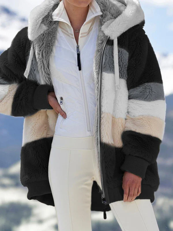 Multicolored Hooded Coat - Image 8
