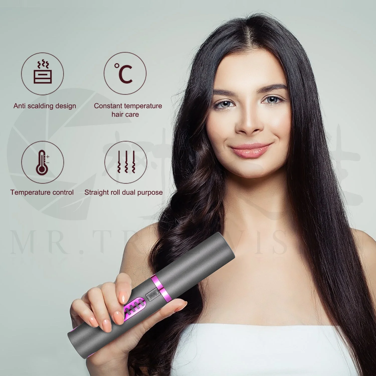 New USB Charging Mini Wireless Travel Hair Iron - Image 4