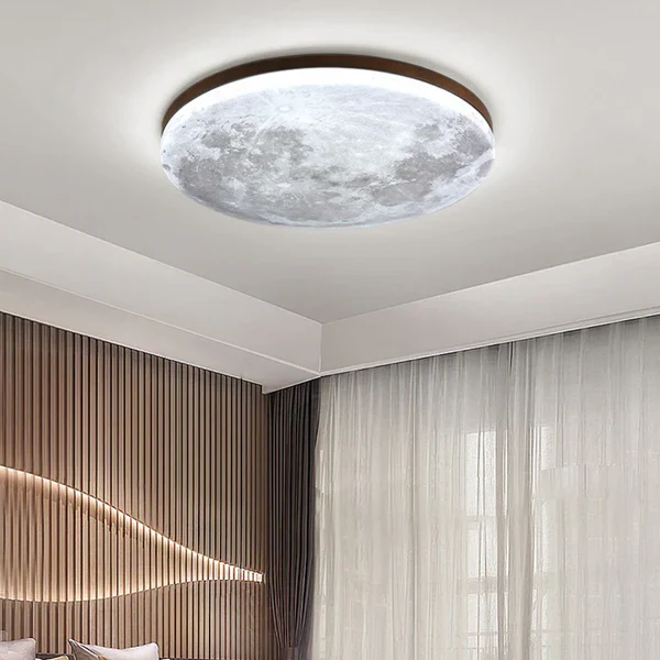 Nordic Minimalist Moon Acrylic LED Mount Ceiling Light - Image 3