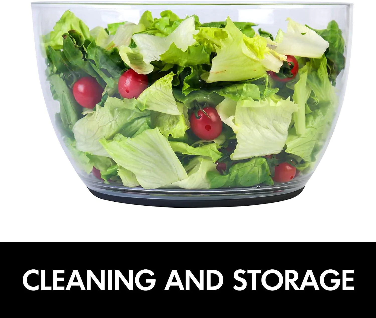 One-Handed Large Lettuce Salad Spinner - Image 3