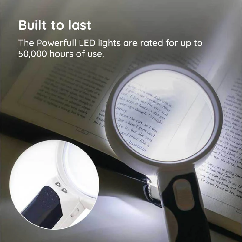 LED Lighted Magnifying Glass – Handheld Reading Magnifier for Books & Small Print - Image 7
