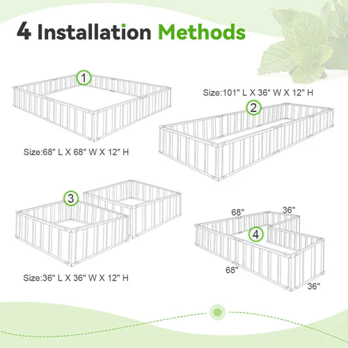 Outdoor Flower Vegetable Raised Garden Bed - Image 3