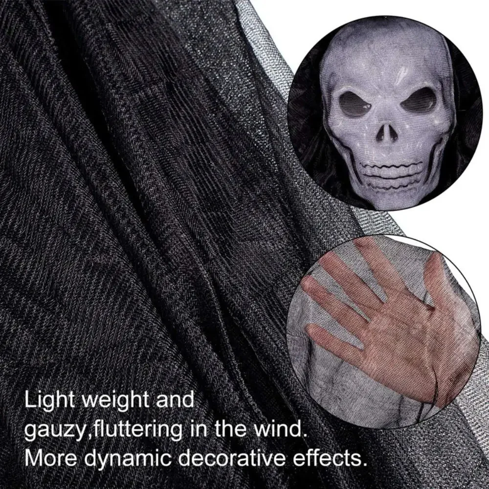 Outdoor Halloween Ghost Decoration with Skeleton Mask - Image 6
