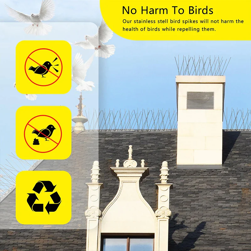 Outdoor Stainless Bird Repeller Spikes - Image 2