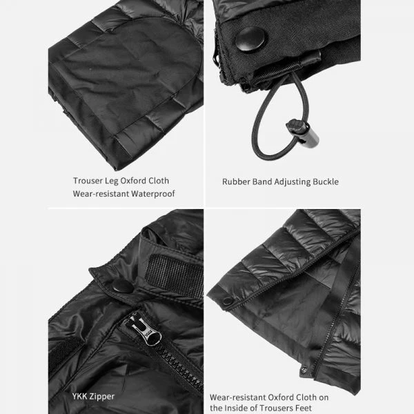 Outdoor Thermal Goose Down Pants Zipper Camping Hiking Skiing Trousers - Image 5