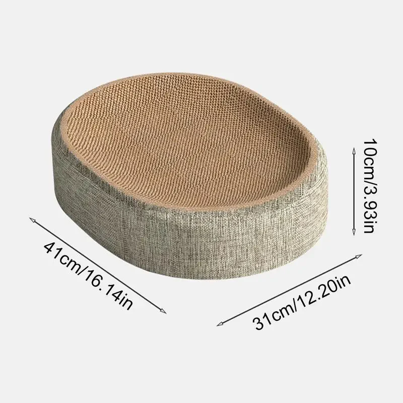 Oval Sisal 2 in 1 Cat Scratcher Bed - Image 4