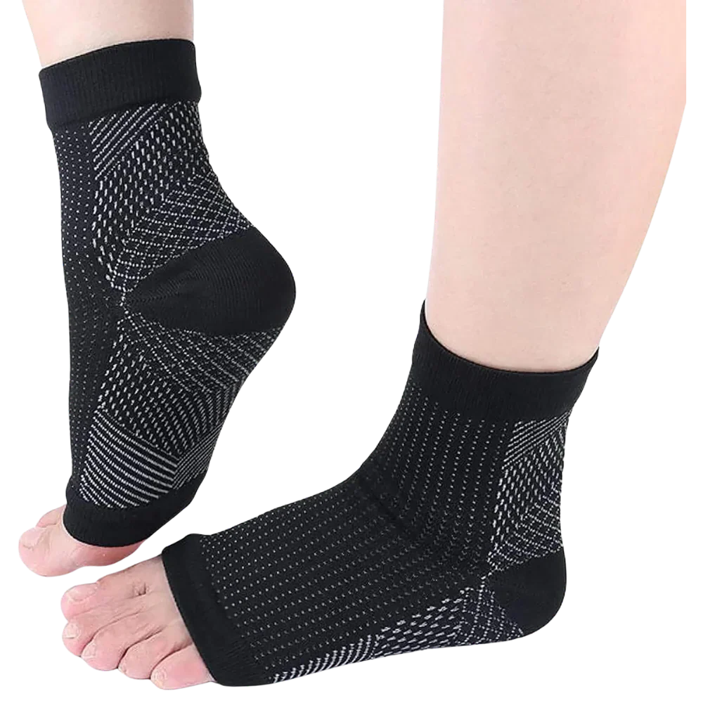 Compression Support Socks with Open-Toe Design and Non-Slip Fit - Image 2