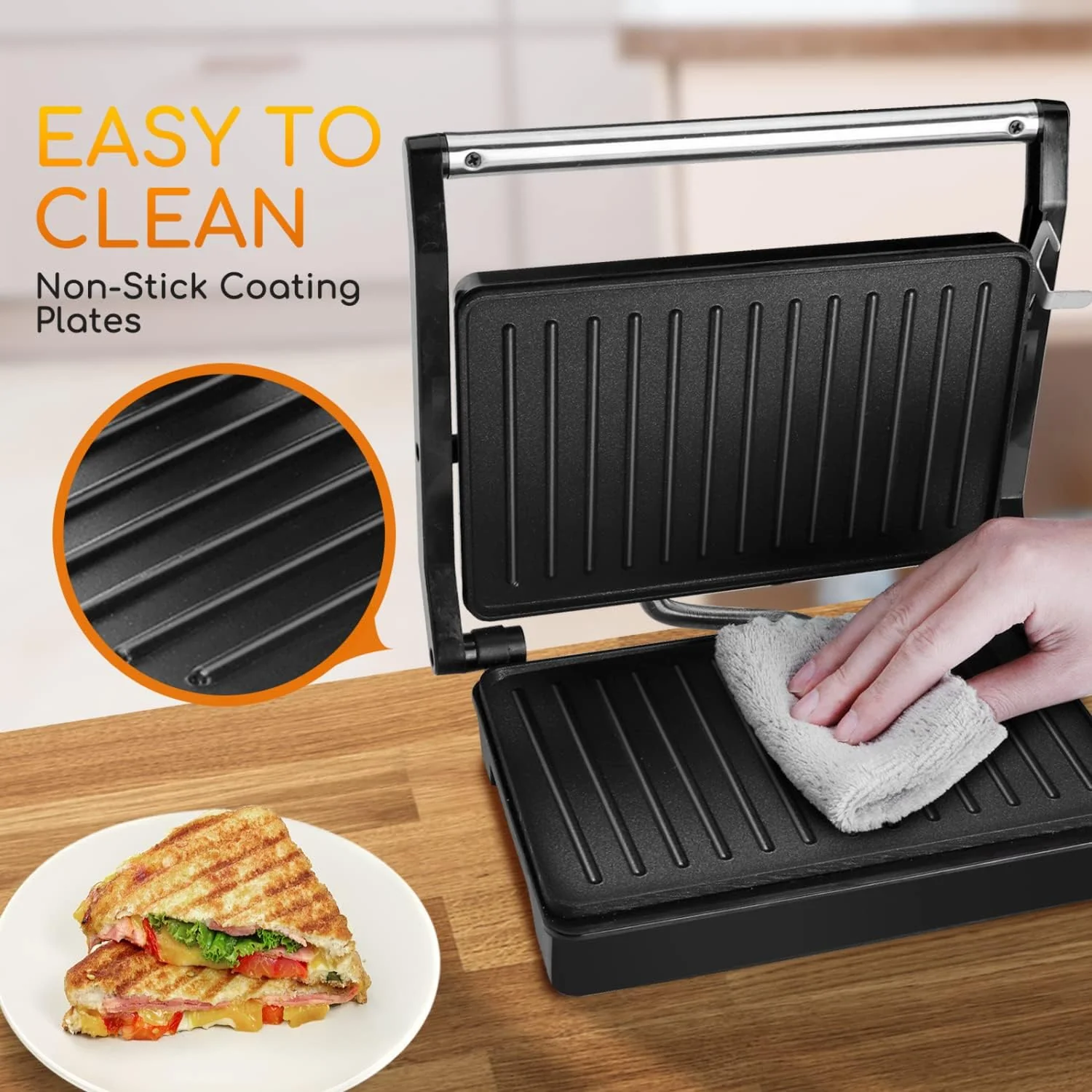 Panini Press Sandwich Maker - Image 5