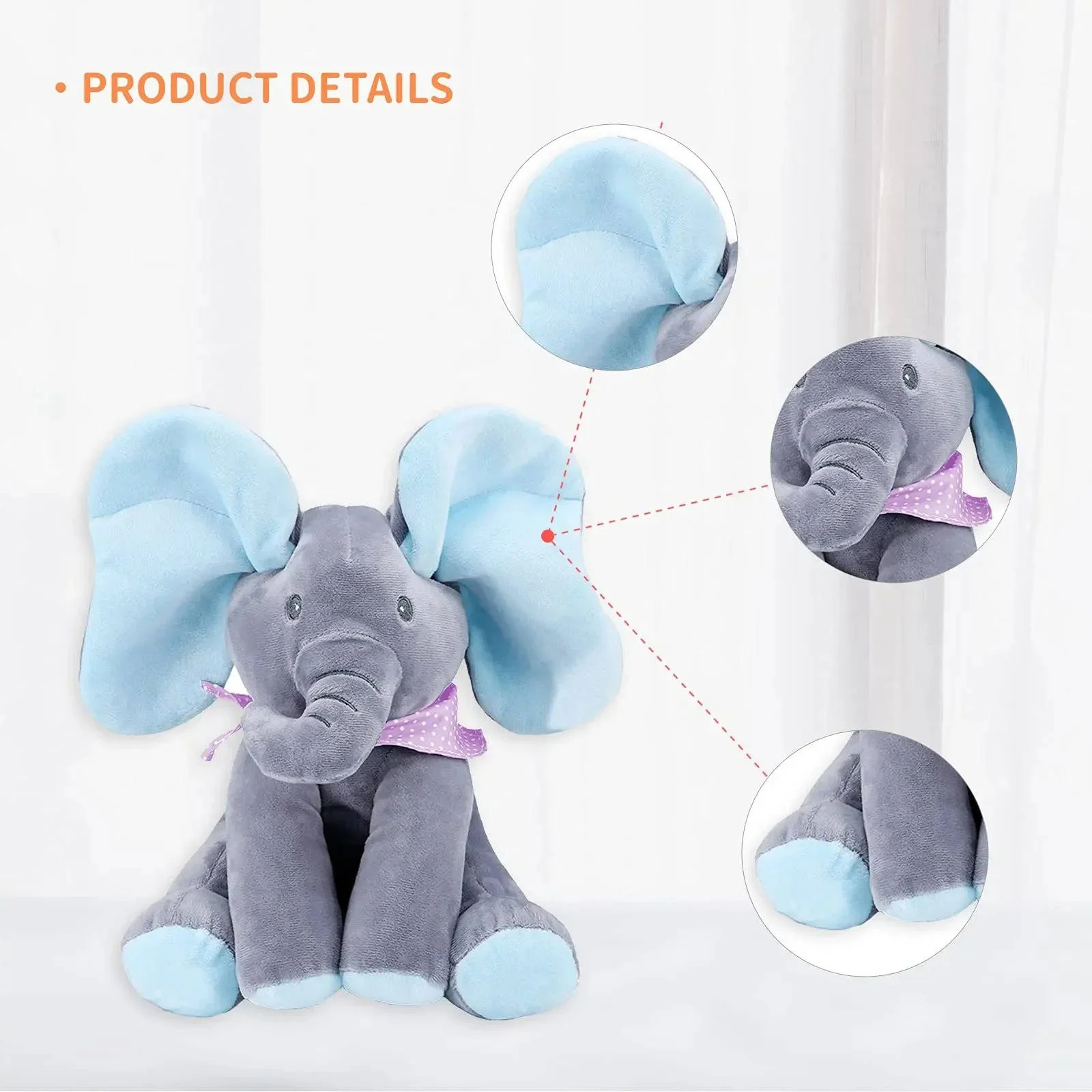 Peek a boo Talking Elephant toy - Image 3