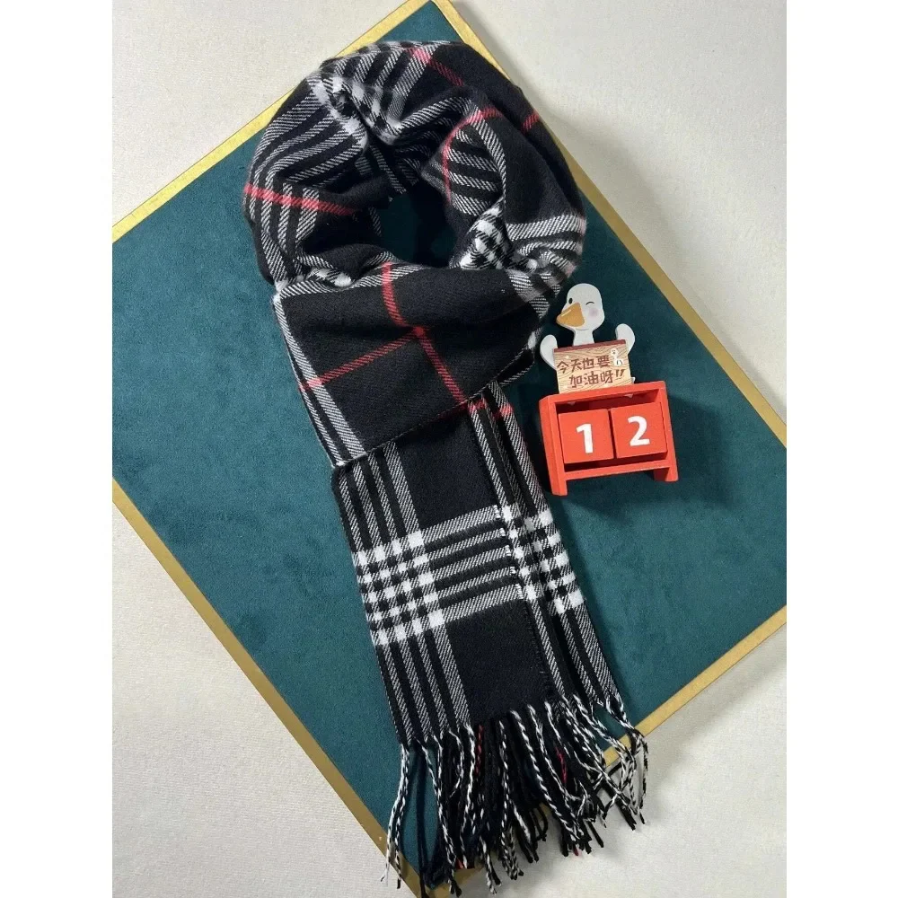 Plaid Cashmere Feel Winter Scarf and Neck Warmer - Image 5
