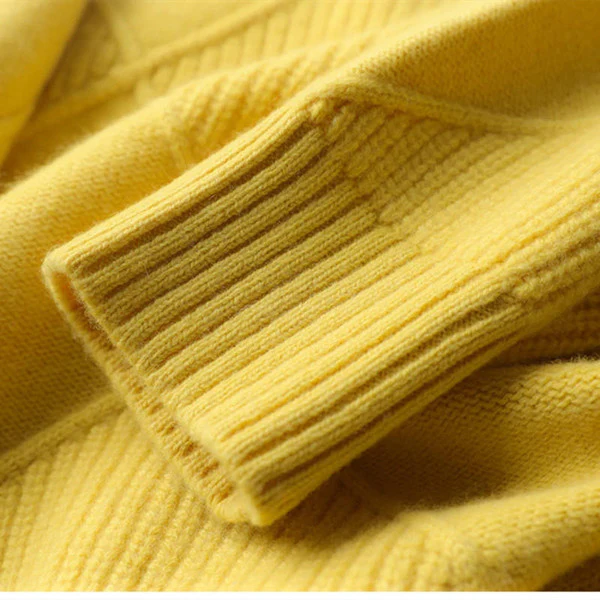Plain Cashmere Roll Neck Sweater - Image 6