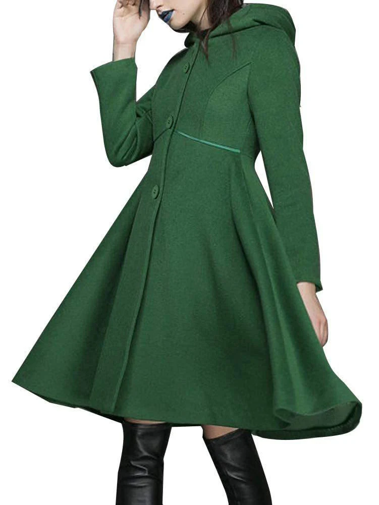 Plain Coat with Simple Button - Image 5