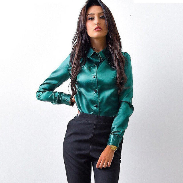 Plain Shirt with Elegant Collar - Image 3