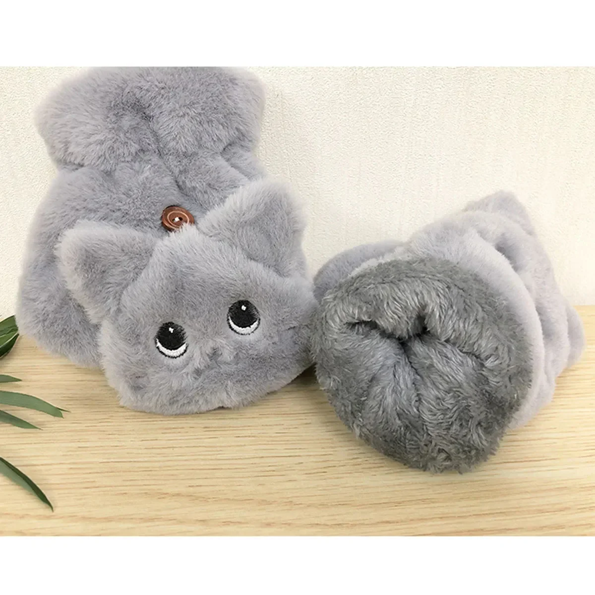 Plush Animal Fingerless Gloves - Image 4