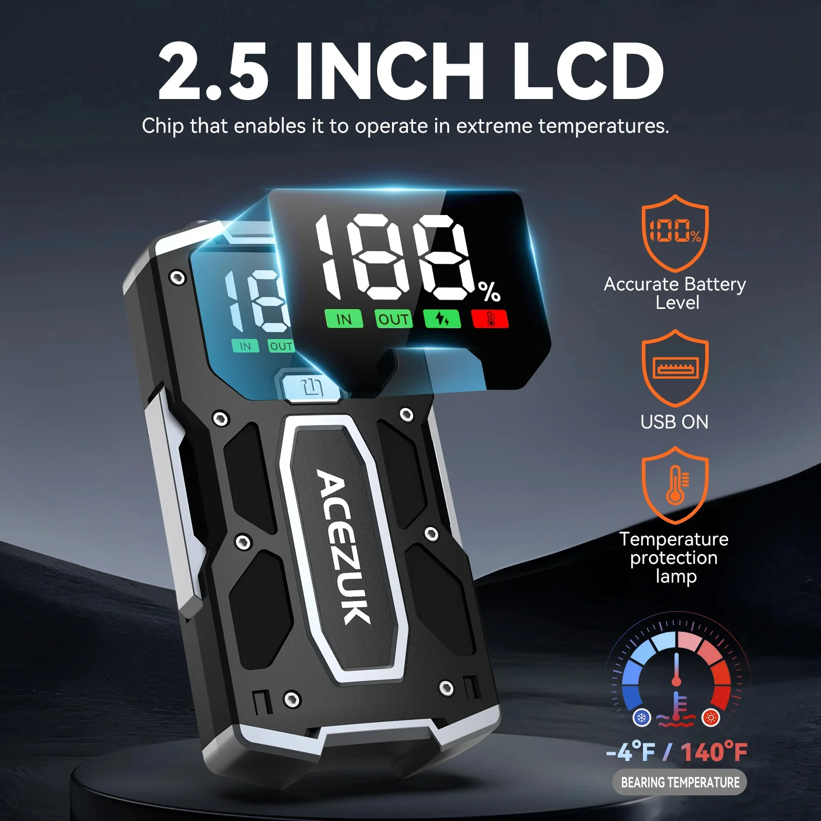 Portable Car Jump Starter with Power Bank - 3000A - Image 2