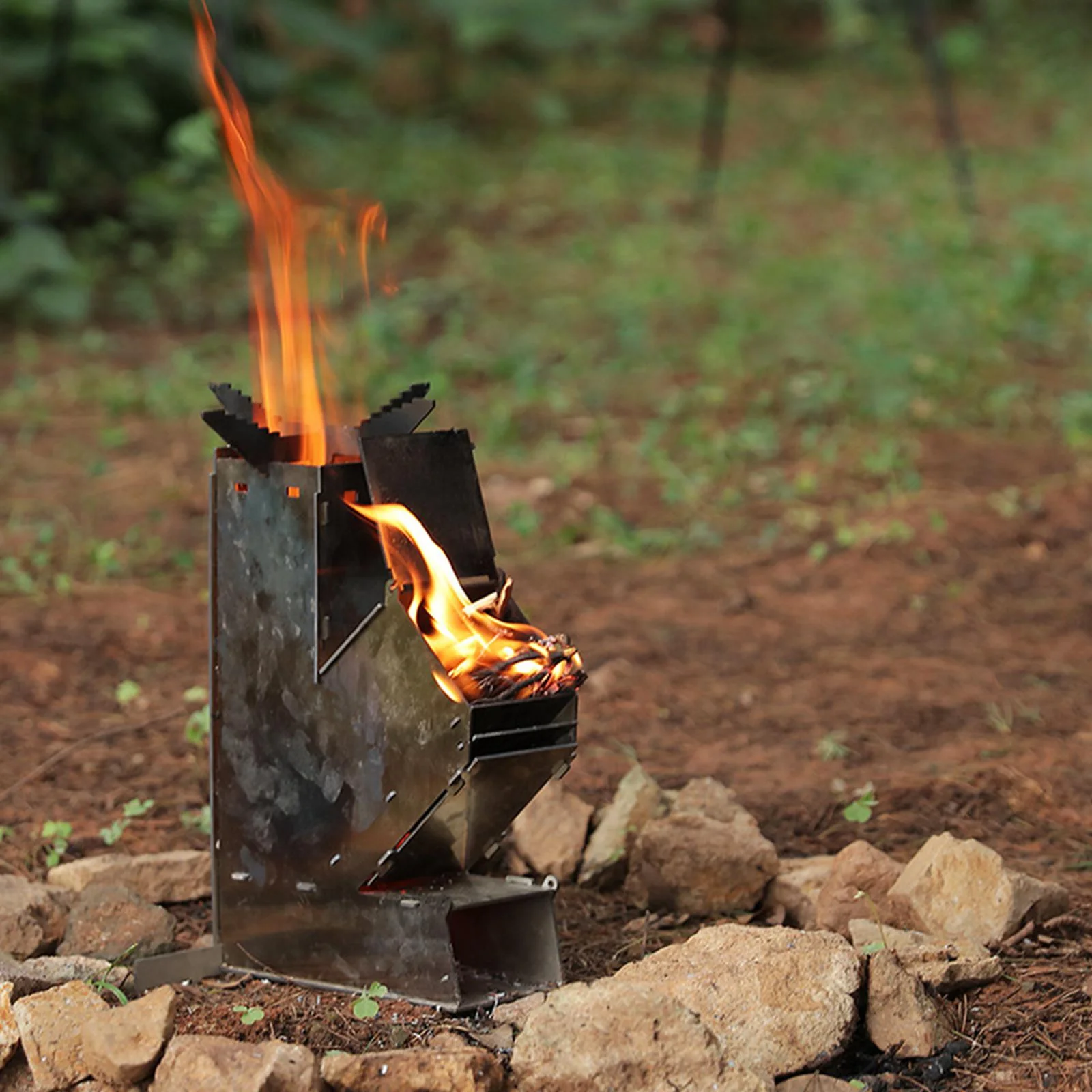 Portable Outdoor Rocket Wood Burning Stove Heater - Image 2