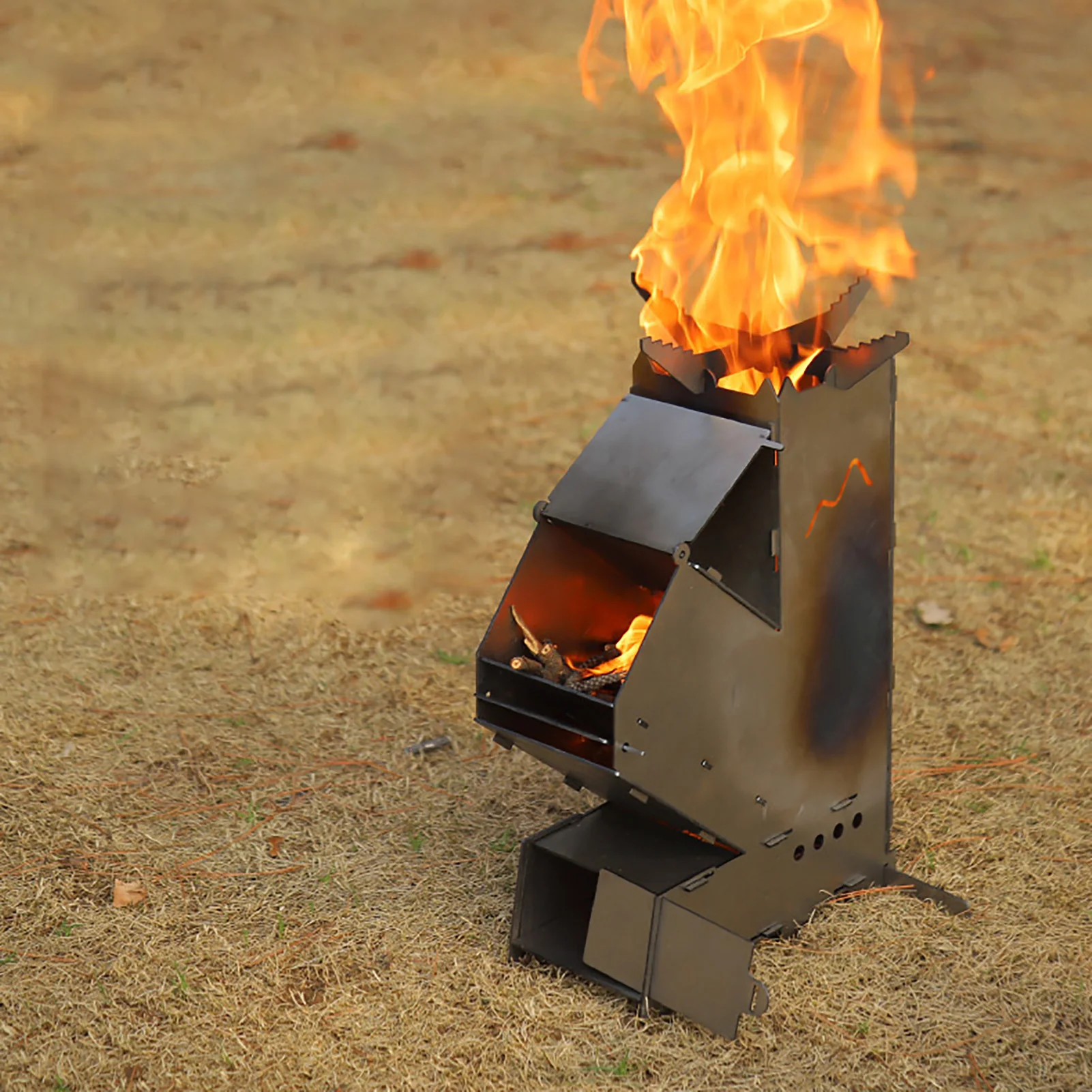 Portable Outdoor Rocket Wood Burning Stove Heater - Image 3