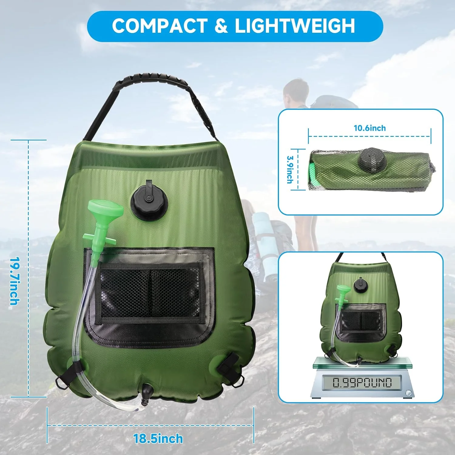 Portable Outdoor Shower Bag For Camping - Image 3