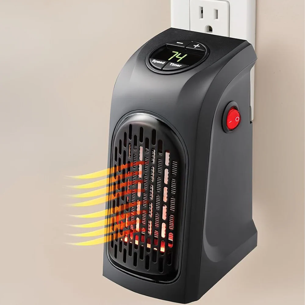 Portable Plug-In Electric Fan Heater with Thermostat - Image 5