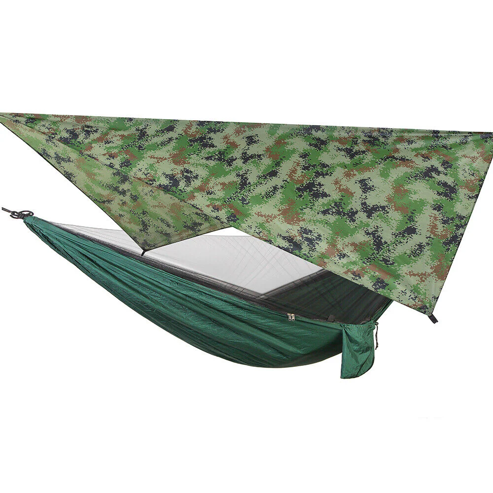 Portable Two Person Outdoor Traveler Camping Hammock Tent With Canopy - Image 5