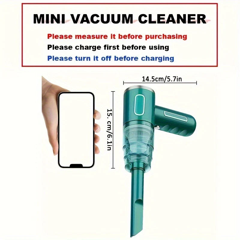 Portable USB Rechargeable Vacuum Cleaner for Car and Home - Image 8