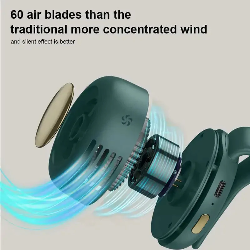 Portable Waist Fan Clip with Bladeless Handheld Design - Image 3