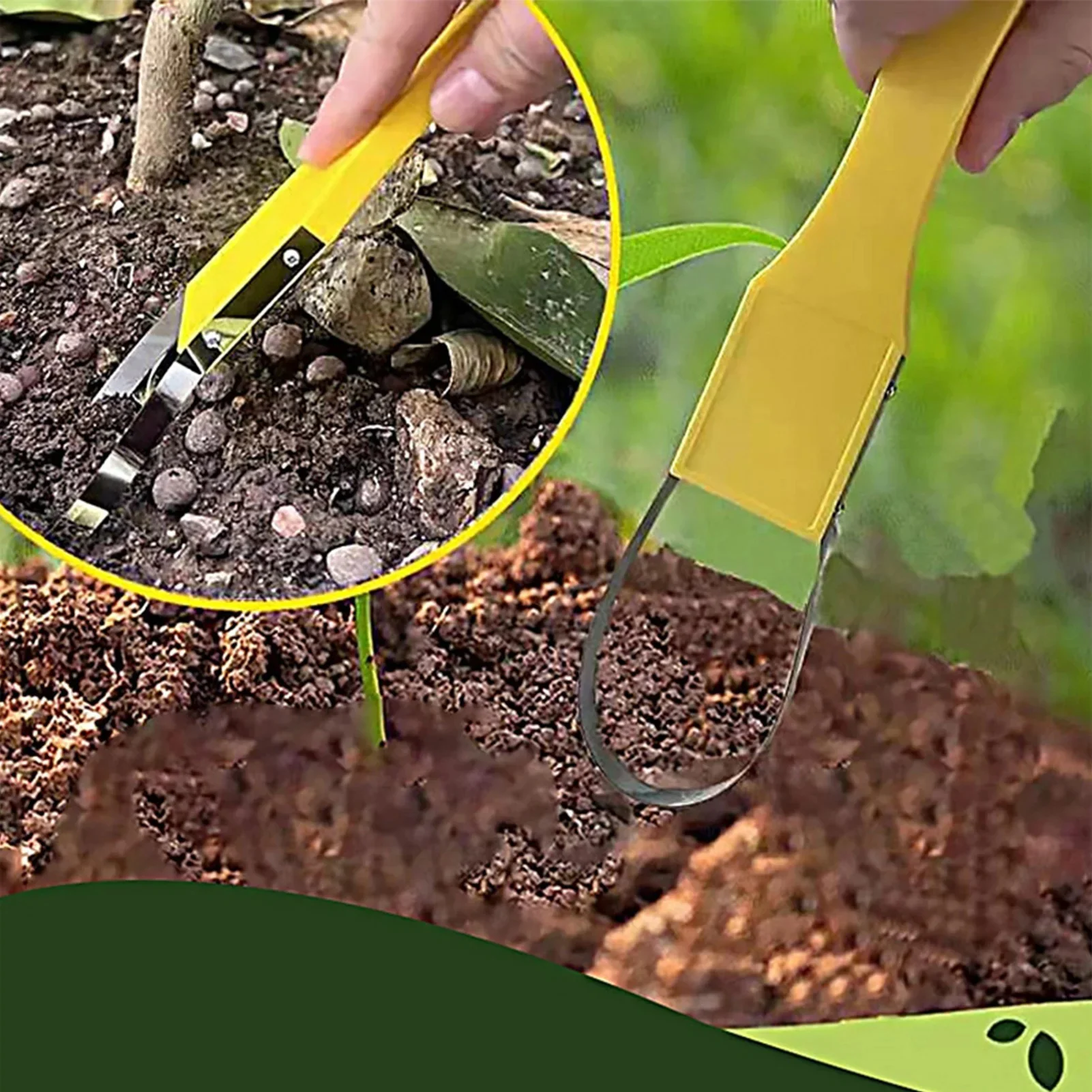 Portable Weeder Tool with Iron Loop Handle - Image 2